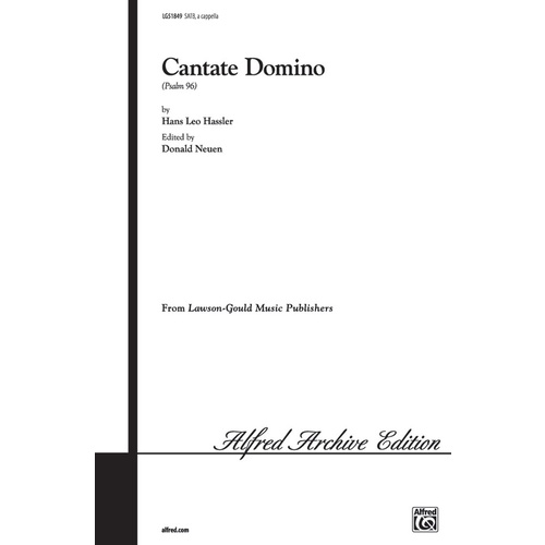 Cantate Domino Psalm 96 SATB Arr Neuen