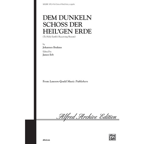 Dem Dunkeln Schoss Der Heil SATB