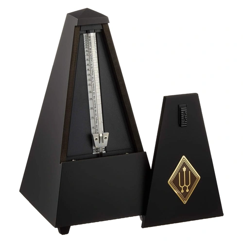 Wittner Wooden Metronome with Bell - Satin Black Pyramid (816M)