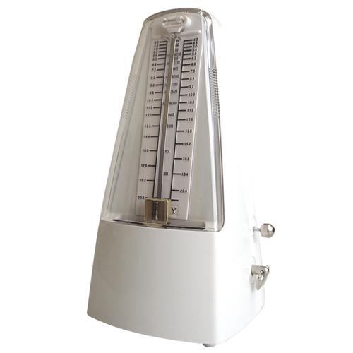 Linley Mechanical Metronome with Bell - Gloss White Finish