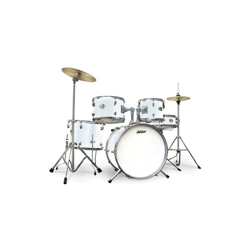 Ashton Junior Drum Kit 5 Piece 16 Inch Bd White Joeydrum