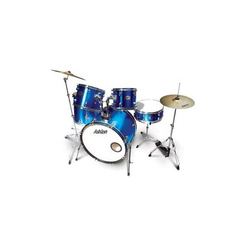 Ashton Drum Kit 5 Piece Rock 22 Inch Bd Met Blue Tdr522Mb