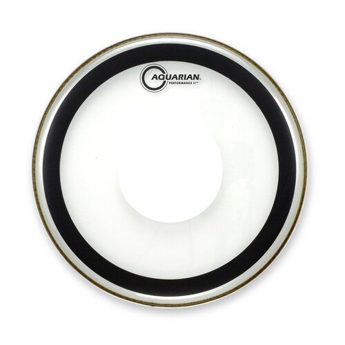 Aquarian 24 Inch Bass Drum Head Clear W/Power Dot PFPD24B