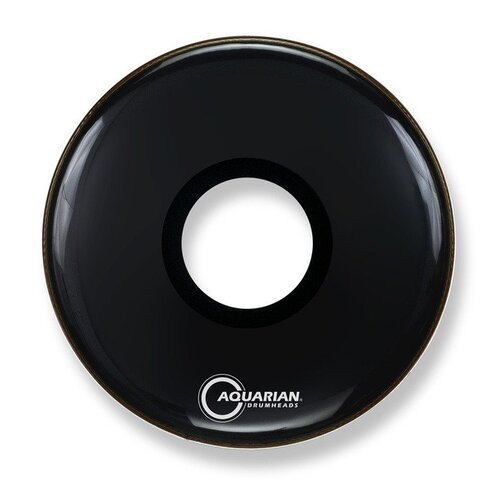 Aquarian 22 Inch Bass Drum Head Black Ctr Hole PTCC22BK