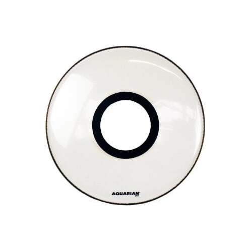 Aquarian 24 Inch Bass Drum Head White Ctr Hole PTCC24W
