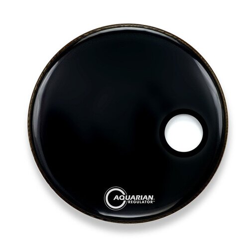 Aquarian 28 Inch Bass Drum Head Black Side Hole RSM28BK