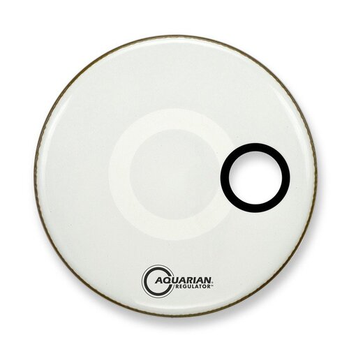 Aquarian 20 Inch Bass Drum Head White Side Hole RSM20W