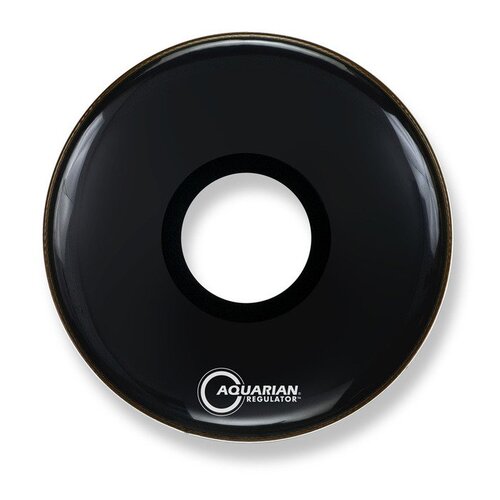 Aquarian 18 Inch Bass Drum Head Black Ctr Hole RPT18BK