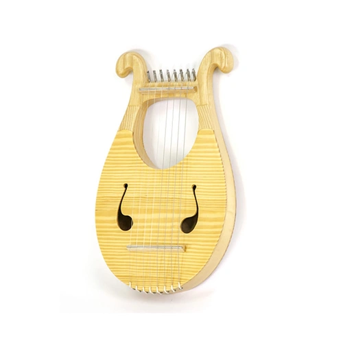 Lyre Harp Japoni Deluxe 8 String Beechwood with Carrying Bag & Tuning Wrench, 38cm Length, E5 to E4 Range, 1kg Weight