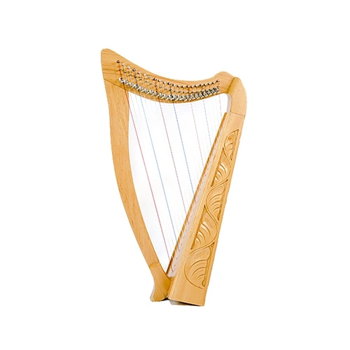 Heather Harp - 22 String Travel Harp with Carrying Bag, Tuning Wrench, Extra Strings, 3 Octave Range, Solid Beechwood, Natural Matt Finish
