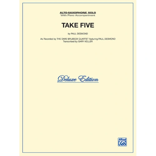 Take Five Alto Saxophone and Piano Sheet Music