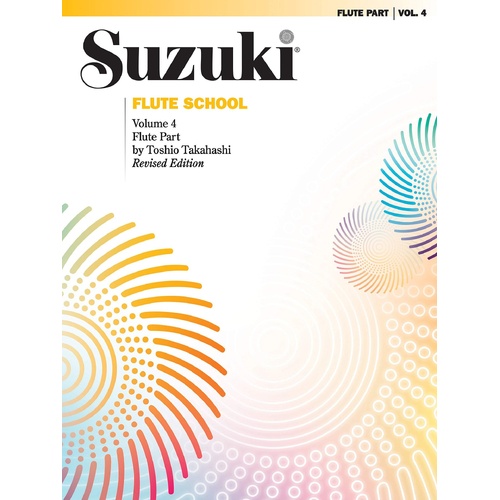 Suzuki Flute School Book Volume 4 - Flute Book Only, No CD International Edition Summy Birchard 0171S