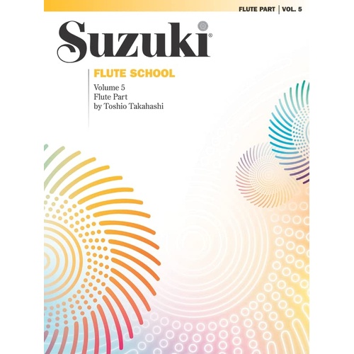 Suzuki Flute School Book Volume 5 - Flute Book Only, No CD International Edition Summy Birchard 0173S