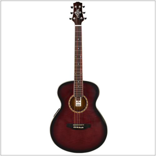 Ashton Slimline Size Acoustic Guitar Wine Red Sunburst Fl-