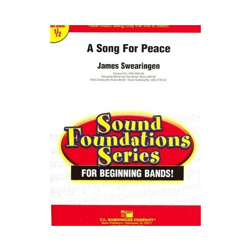 A Song for Peace Concert Band Sheet Music Grade 0.5