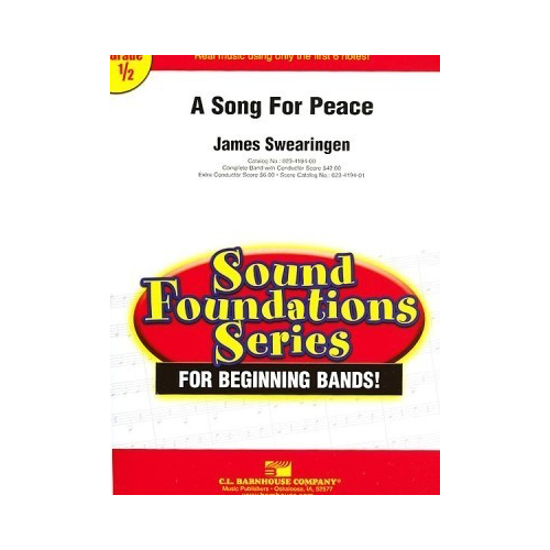 A Song for Peace Concert Band Sheet Music Grade 0.5