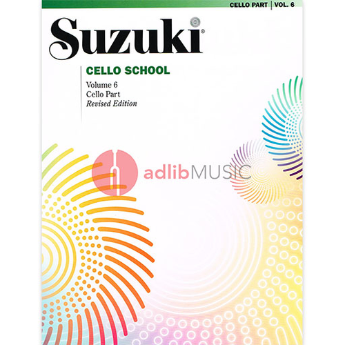 Suzuki Cello School Volume 6 Cello Part Sheet Music and Method Book