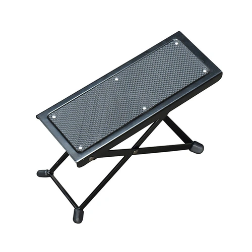 Guitar Footstool 4-Position Adjustable Black Metal