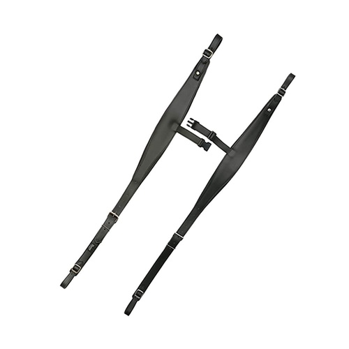 Basso Accordion Strap - Black ACO01, Adjustable 95-105cm, Foam Padded, Chrome Buckles, 7.5cm Wide, Anti-Slip Coupling System