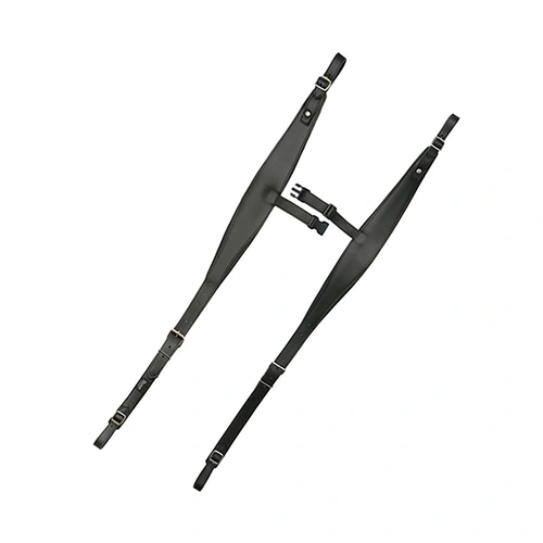 Basso Accordion Strap - Black ACO01, Adjustable 95-105cm, PVC Material, Chrome Buckles, Foam Padding, Non-Slip Design
