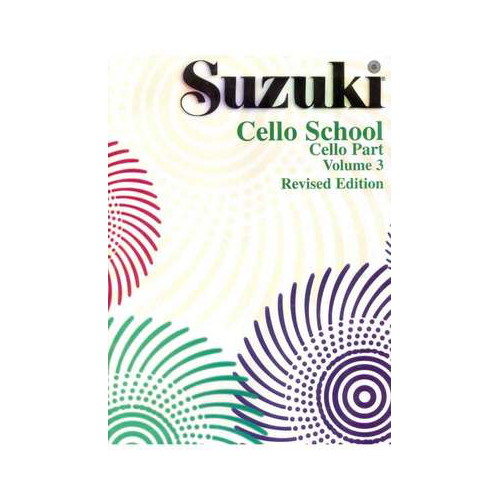 Suzuki Cello School Book, Volume 3 - Cello Book Only, No CD, International Edition, Summy Birchard 0483S