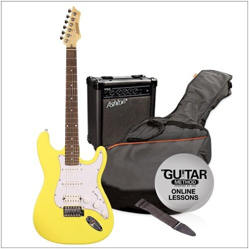 Ashton SPAG232YL Electric Guitar Pack Yellow