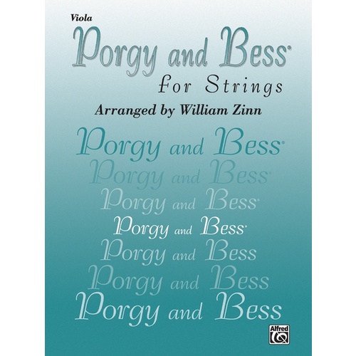 Porgy And Bess For Strings Viola Part Arr Zinn