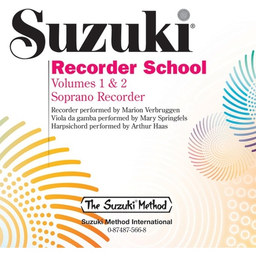 Suzuki Recorder School Volume 1 & 2 Soprano CD