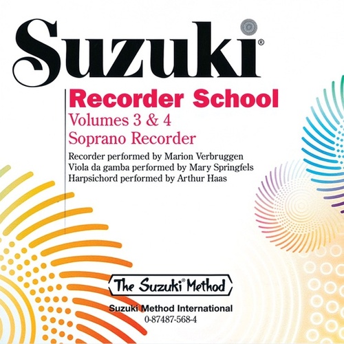 Suzuki Recorder School Volumes 3 & 4 Soprano CD