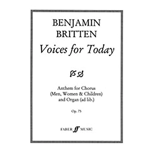 Voices for Today Op. 75 - Boys Choir SATB Chorus & Optional Organ - Faber 057150020X