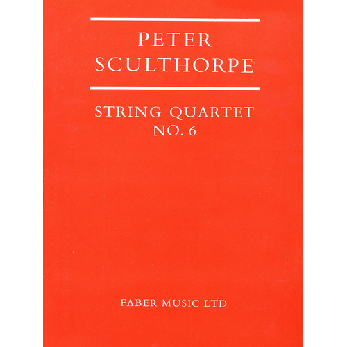 String Quartet No. 6 Study Score - Faber 0571500501