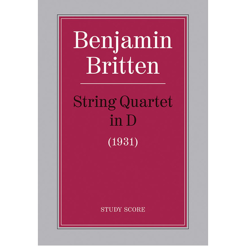 String Quartet in D S/SC - Chamber Sheet Music