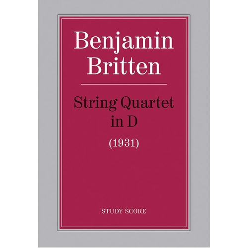 String Quartet in D S/SC - Chamber Sheet Music