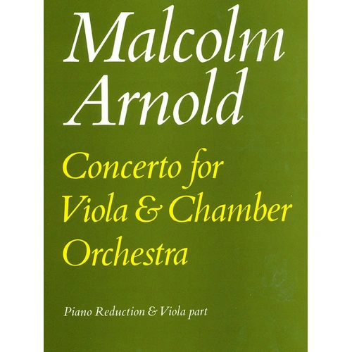 Viola Concerto by Malcolm Arnold with Piano Accompaniment Sheet Music