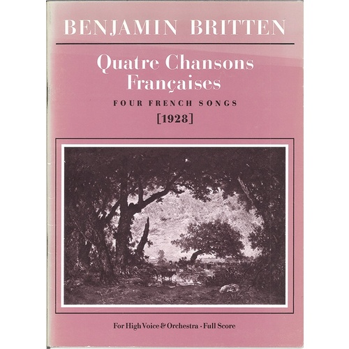 Quatre Chansons Francaises Full Score