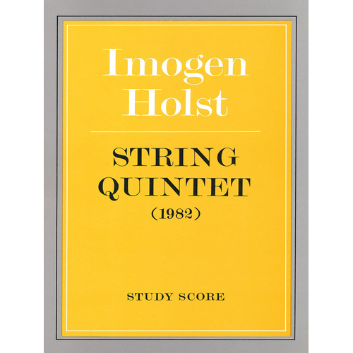 String Quintet (1982) Study Score - Chamber Sheet Music
