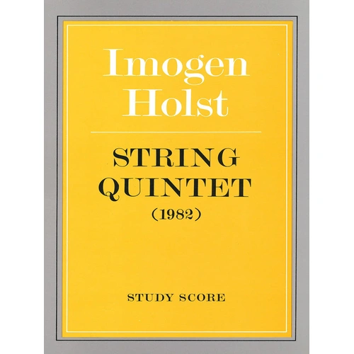 String Quintet (1982) Study Score - Chamber Sheet Music