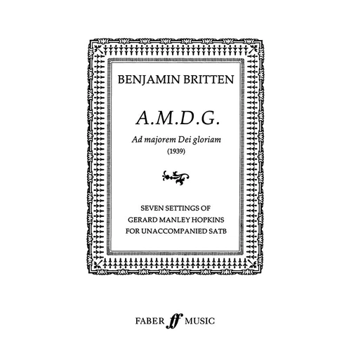 AMDG SATB Voices Choral Sheet Music by Britten