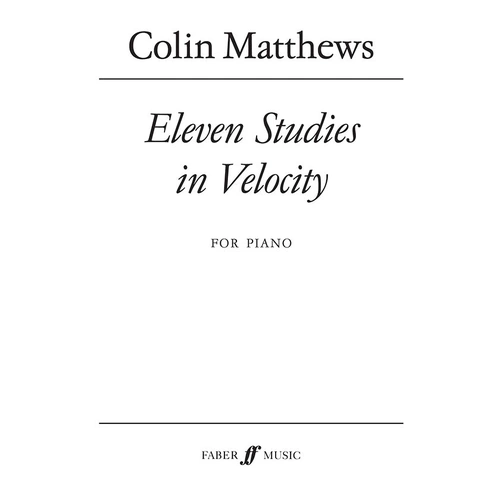 Studies 11 in Velocity Piano Sheet Music