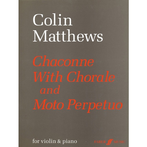 Chaconne/Moto Perpetuo Violin/Piano