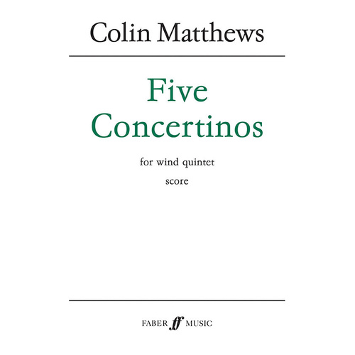 5 Concertinos for Wind Quintet (Study Score) - Faber 0571515088