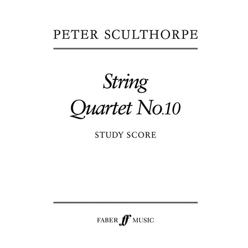 String Quartet No.10 Study Score - Faber 0571515398