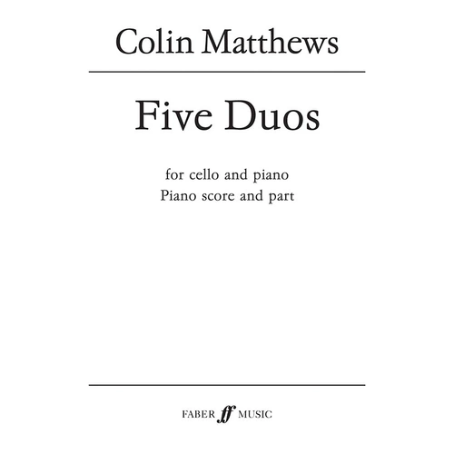 Five Duos for Cello and Piano - Faber 0571516270