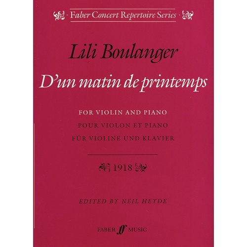 D'Un Matin De Printemps Violin/Piano