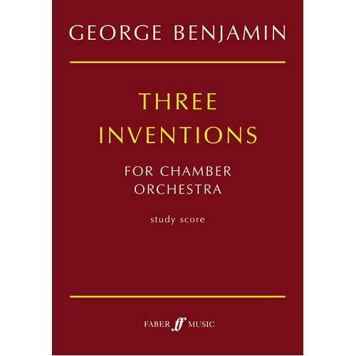 Three Inventions for Chamber Orchestra (Score) - Faber 0571517021