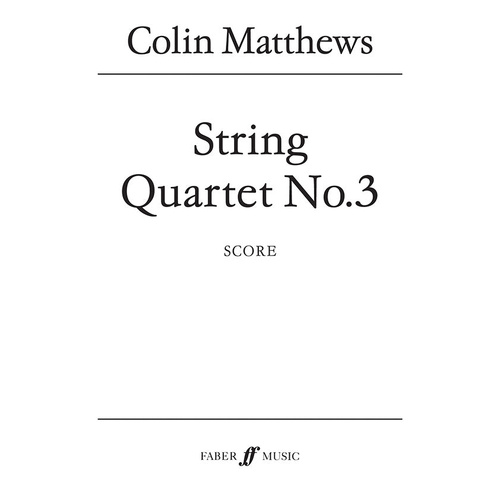 String Quartet No. 3 (Study Score) - Faber 0571517633