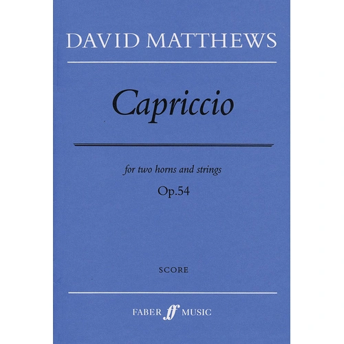 Capriccio Op. 54 for 2 Horns & Strings Full Score - Faber 0571518311