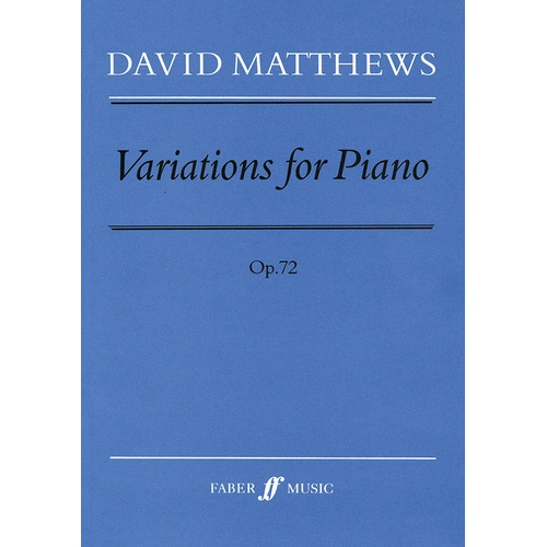 Variations for Piano Op. 72 - Faber 0571518621