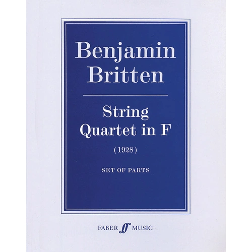 String Quartet in F by Benjamin Britten - Chamber Sheet Music