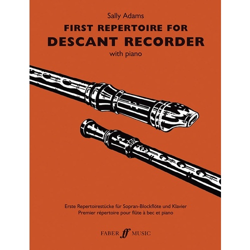 First Repertoire For Descant Recorder Recorder/Piano